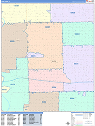 Oak Park Wall Map Color Cast Style 2026